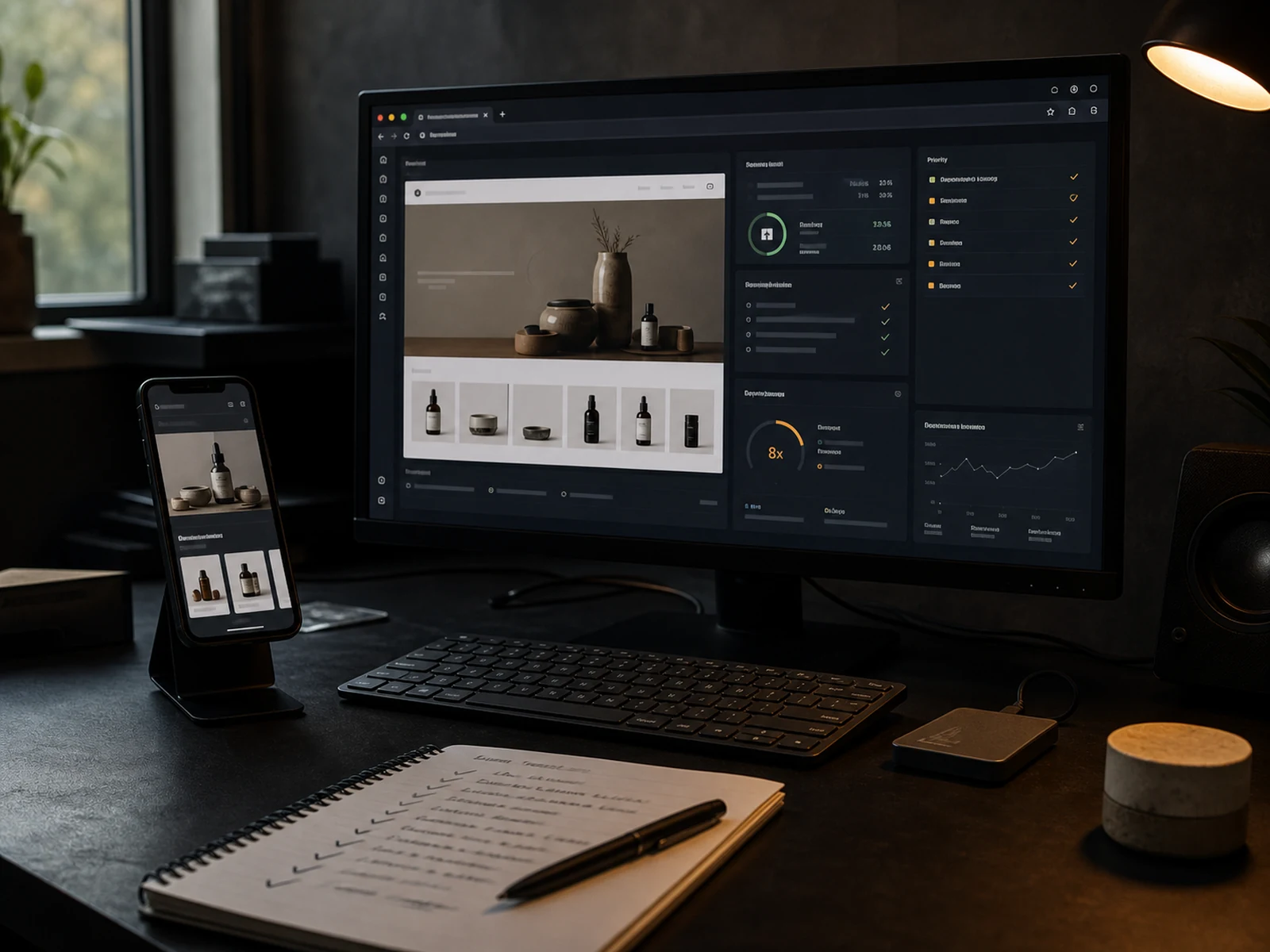 Prezentare vizuala pentru Mentenanță Shopify realizata de DARKDEV