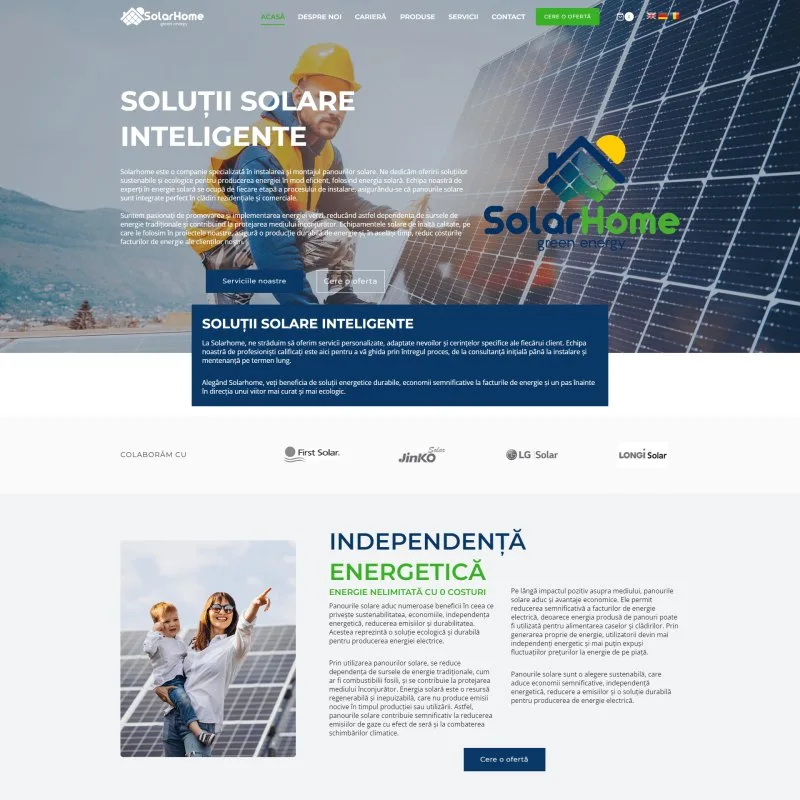 Magazin online Solar Home dezvoltat de DARKDEV