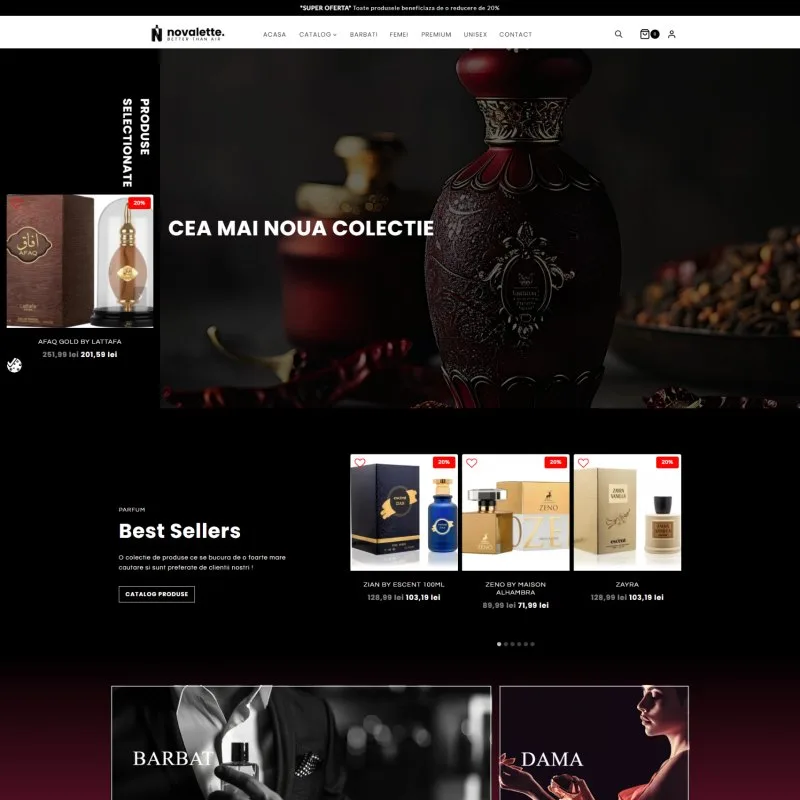 Website Novalette dezvoltat de DARKDEV