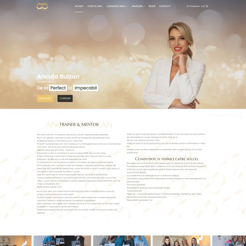 Website Ancuța dezvoltat de DARKDEV