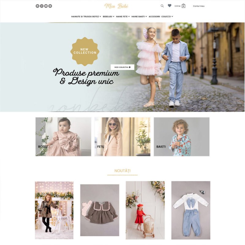 Magazin online Mon Bebe dezvoltat de DARKDEV