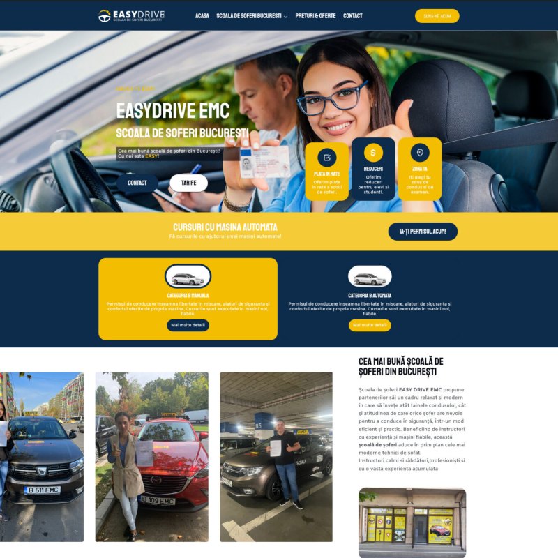 Site de prezentare Easydrive EMC dezvoltat de DARKDEV