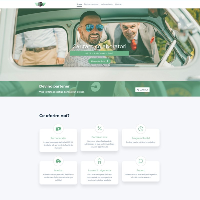 Site de prezentare GreenFleet dezvoltat de DARKDEV