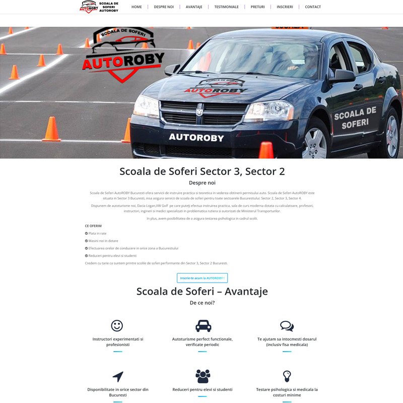 Site de prezentare AutoRoby dezvoltat de DARKDEV