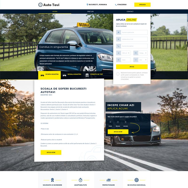 Site de prezentare AutoTavi dezvoltat de DARKDEV