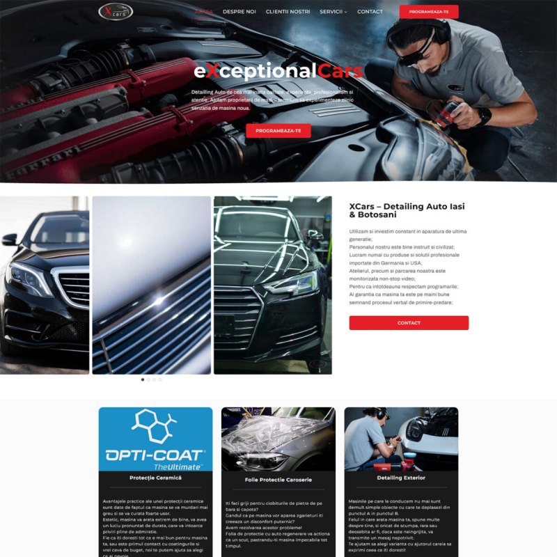 Site de prezentare Website detailing auto dezvoltat de DARKDEV
