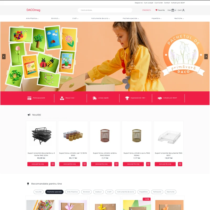 Magazin online DACOmag pentru papetărie și produse creative