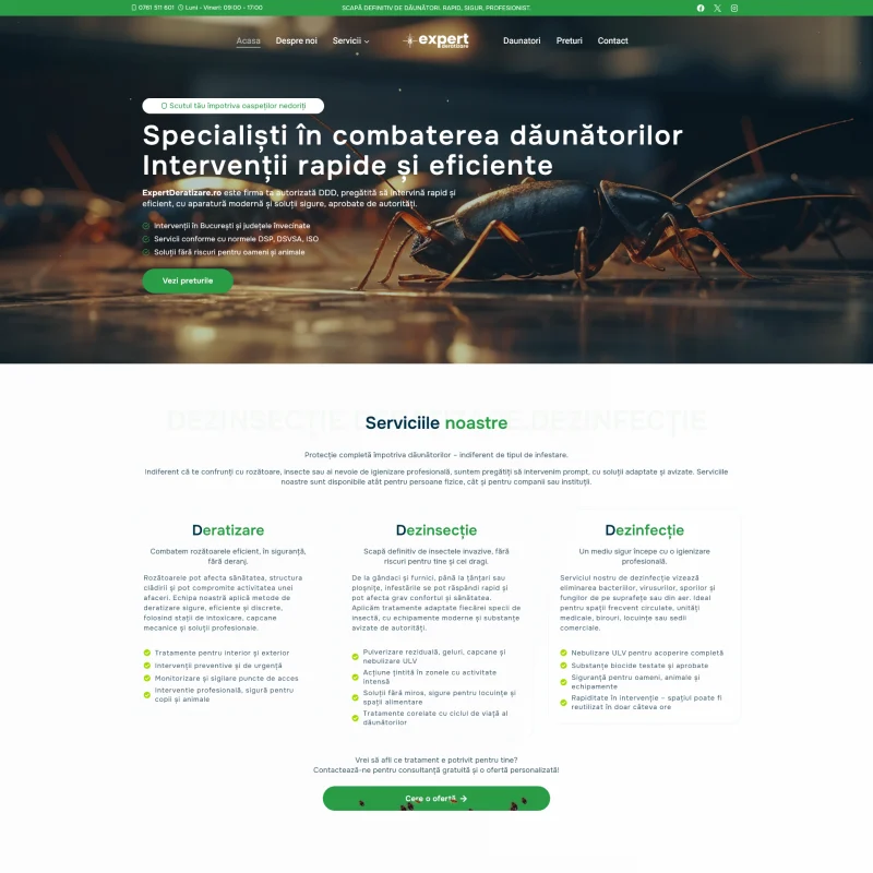 Website Expert Deratizare pentru servicii DDD