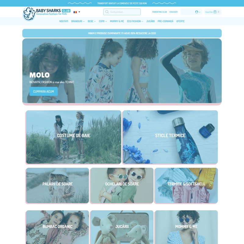 Magazin online Baby Sharks Club dezvoltat de DARKDEV