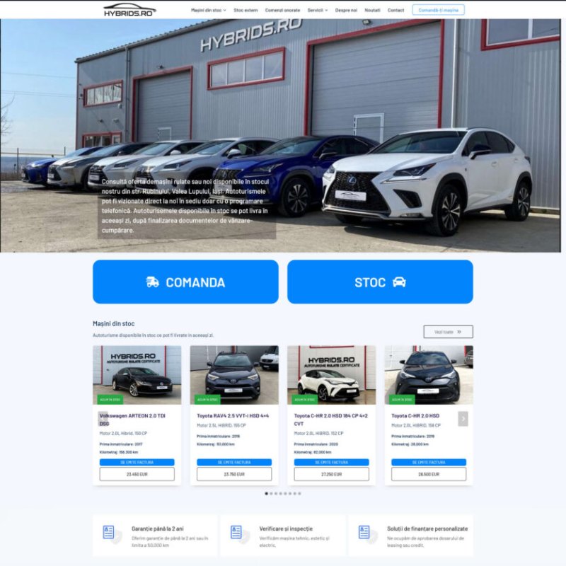 Magazin online Hybrids dezvoltat de DARKDEV