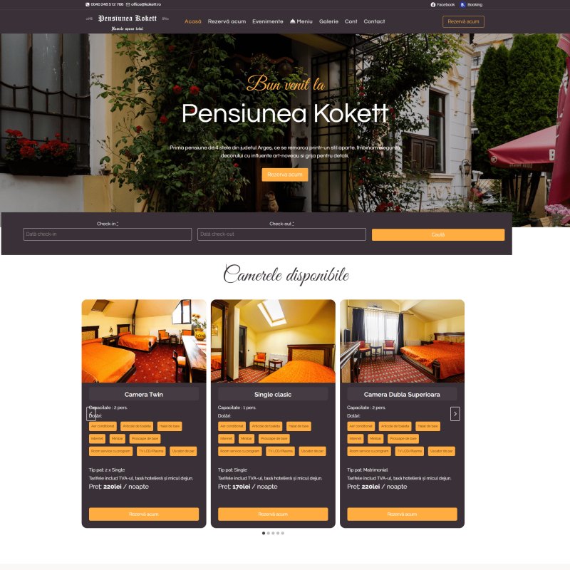 Site de prezentare Kokett dezvoltat de DARKDEV