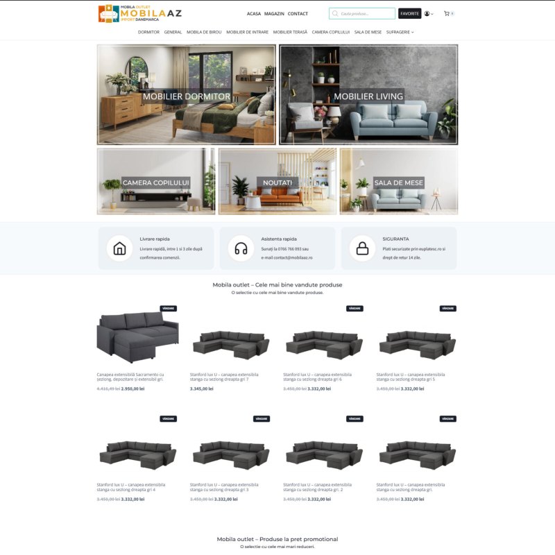 Magazin online Mobila AZ dezvoltat de DARKDEV