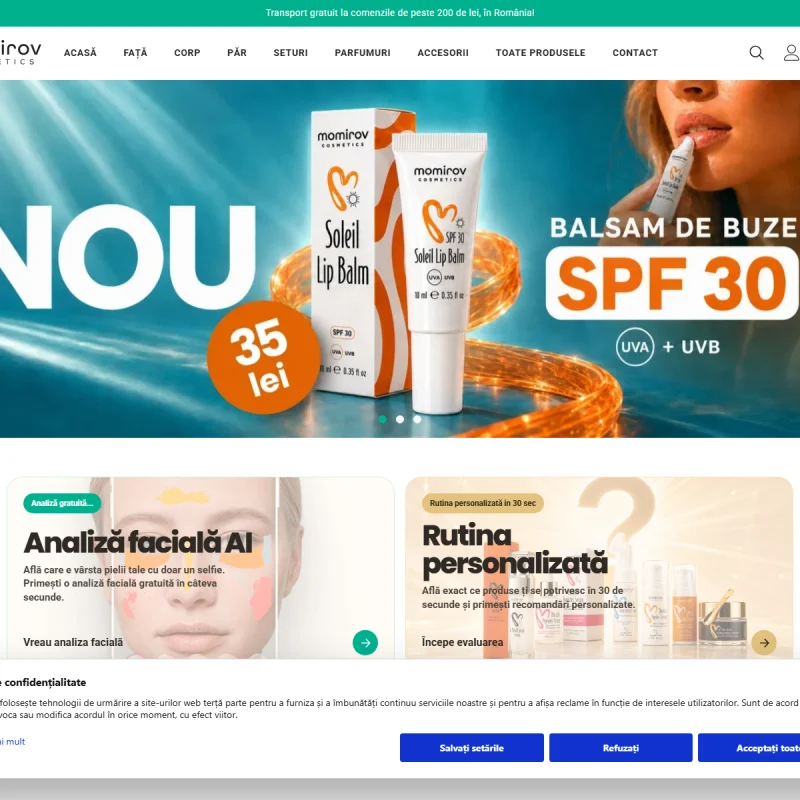 Magazin online Momirov pentru produse cosmetice