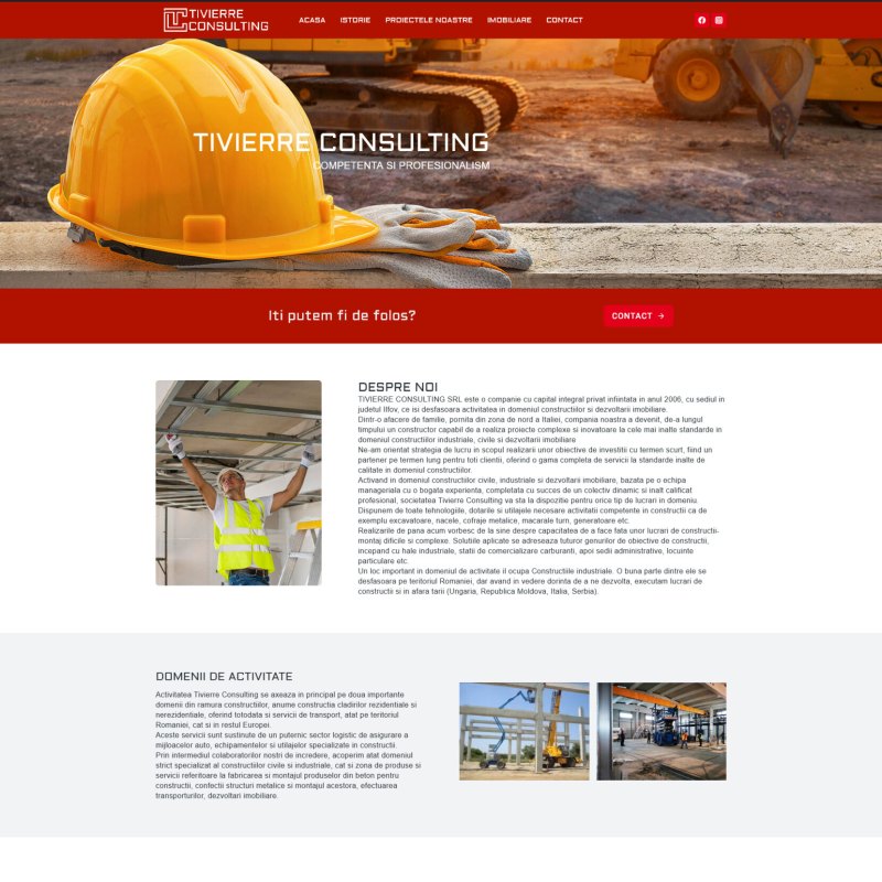 Site de prezentare Tivierre Consulting dezvoltat de DARKDEV