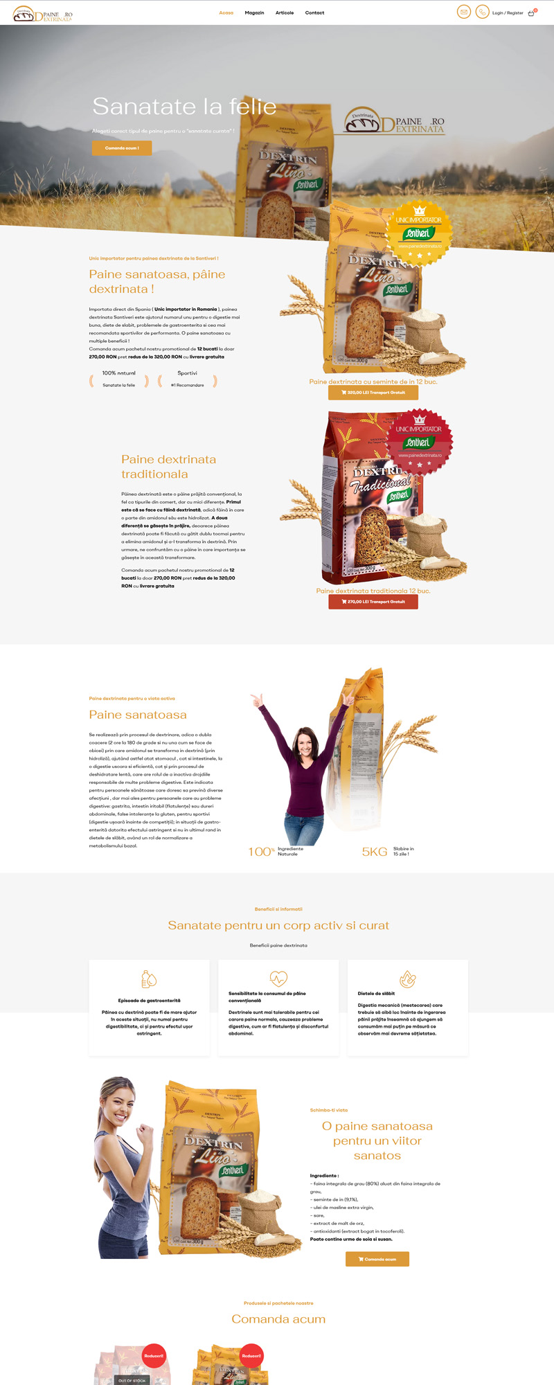 Magazin online P&acirc;ine Dextrinată dezvoltat de DARKDEV