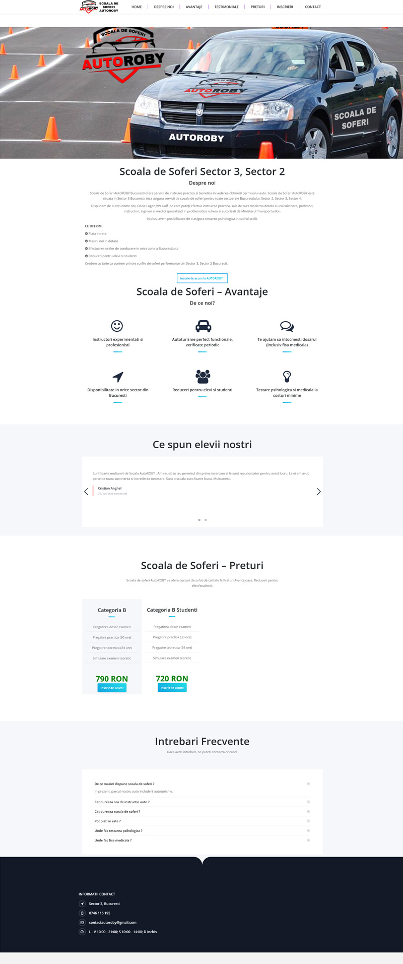 Site de prezentare AutoRoby dezvoltat de DARKDEV