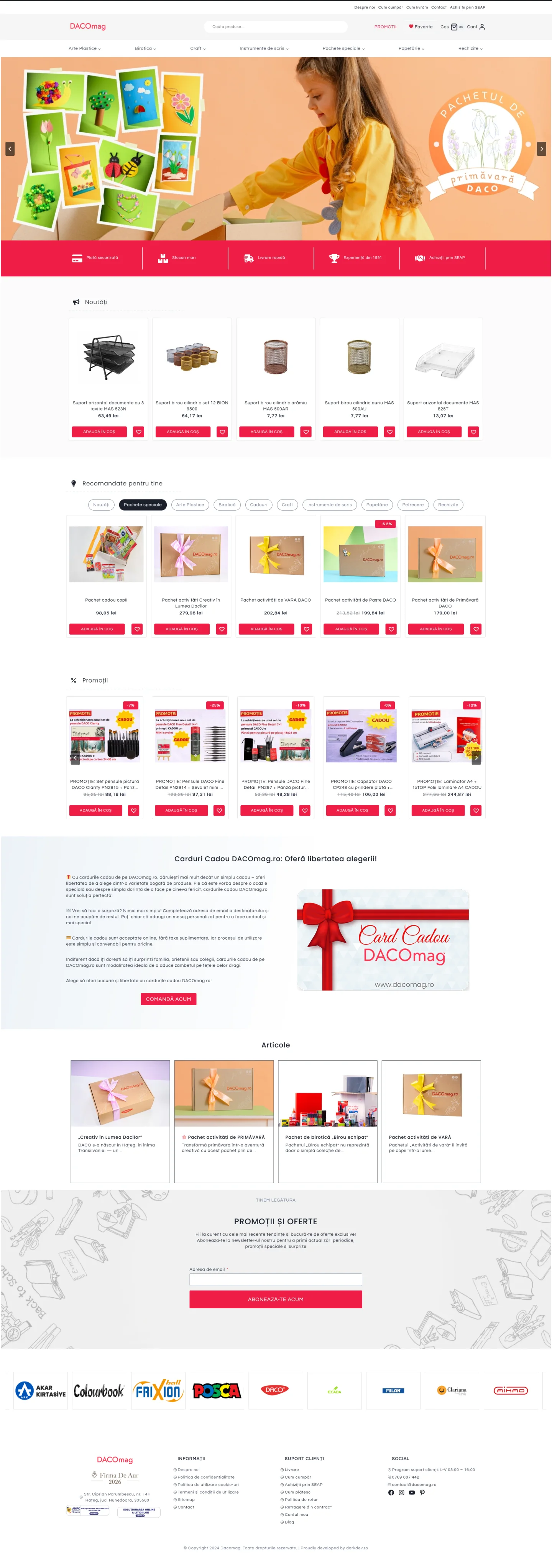Magazin online DACOmag pentru papetărie și produse creative