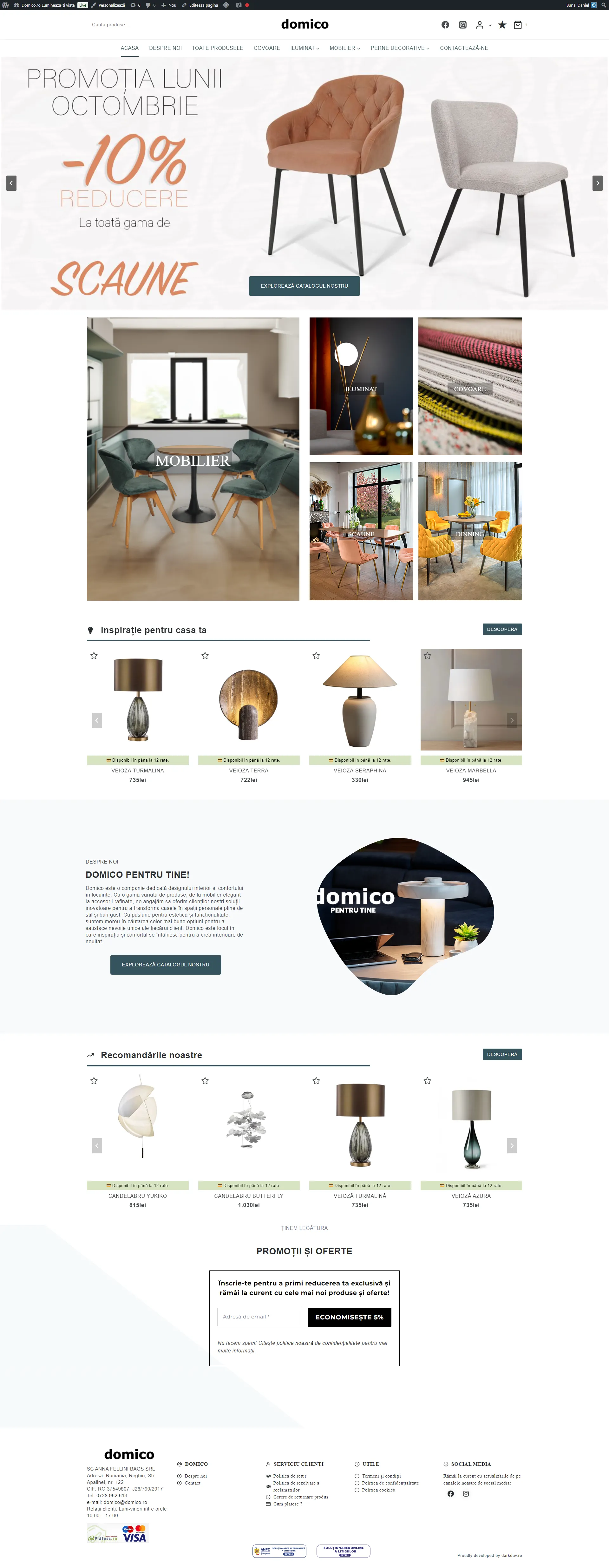 Website Domico dezvoltat de DARKDEV