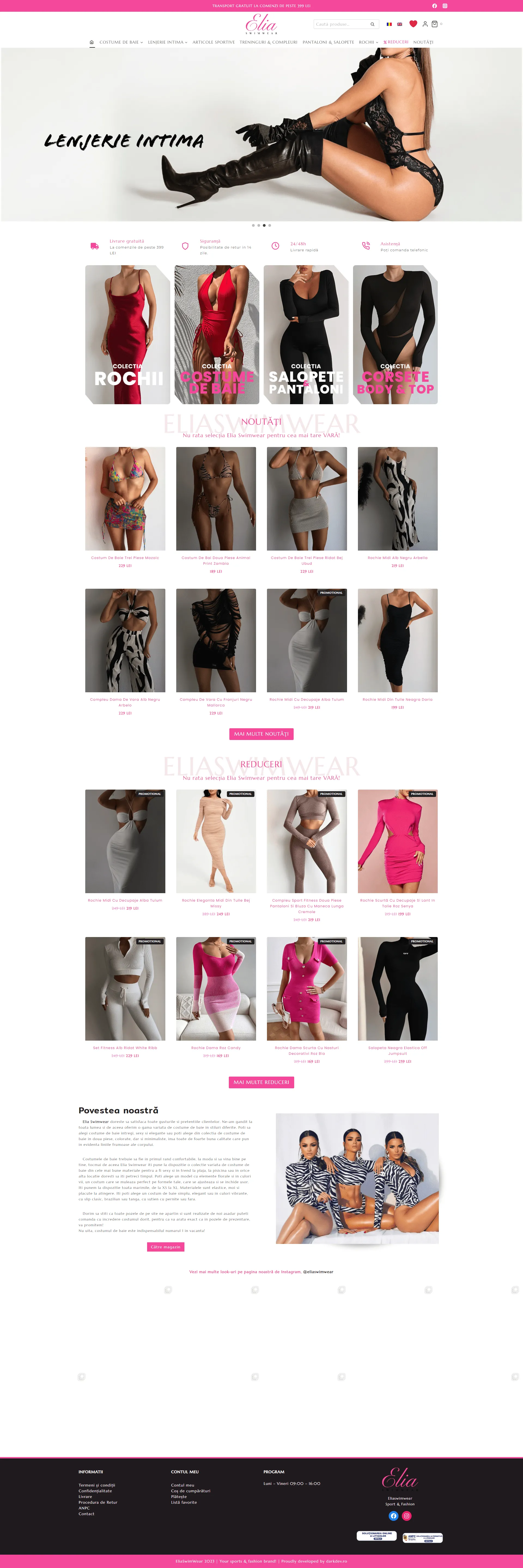Magazin online Elia Swimwear dezvoltat de DARKDEV