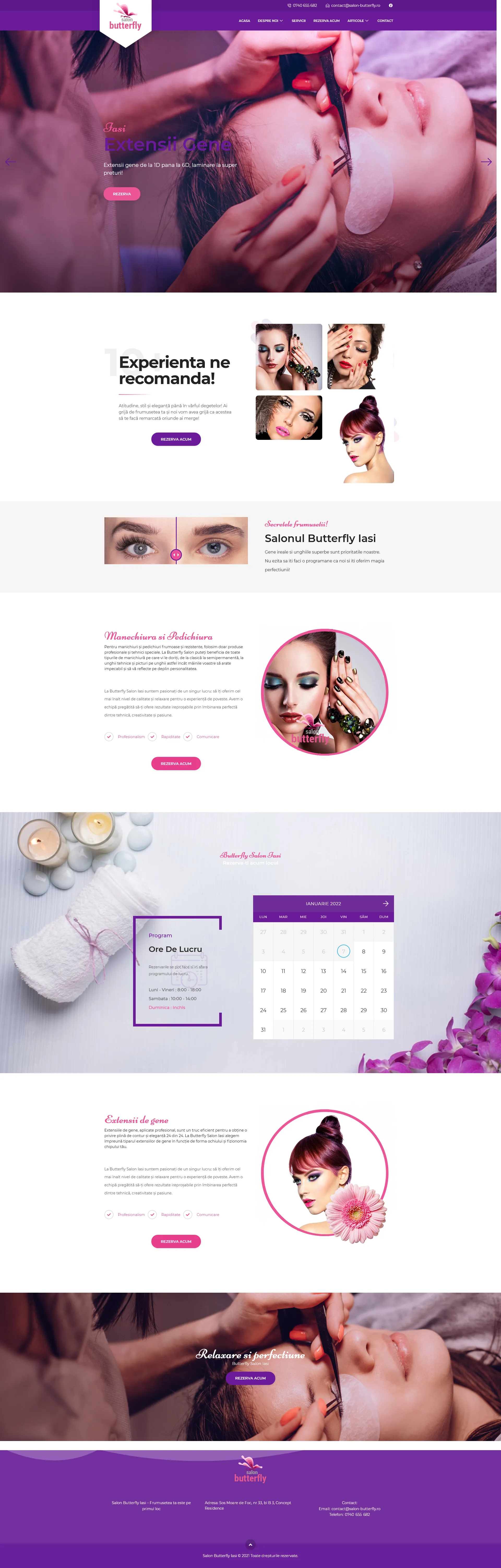 Site de prezentare Salon Butterfly dezvoltat de DARKDEV