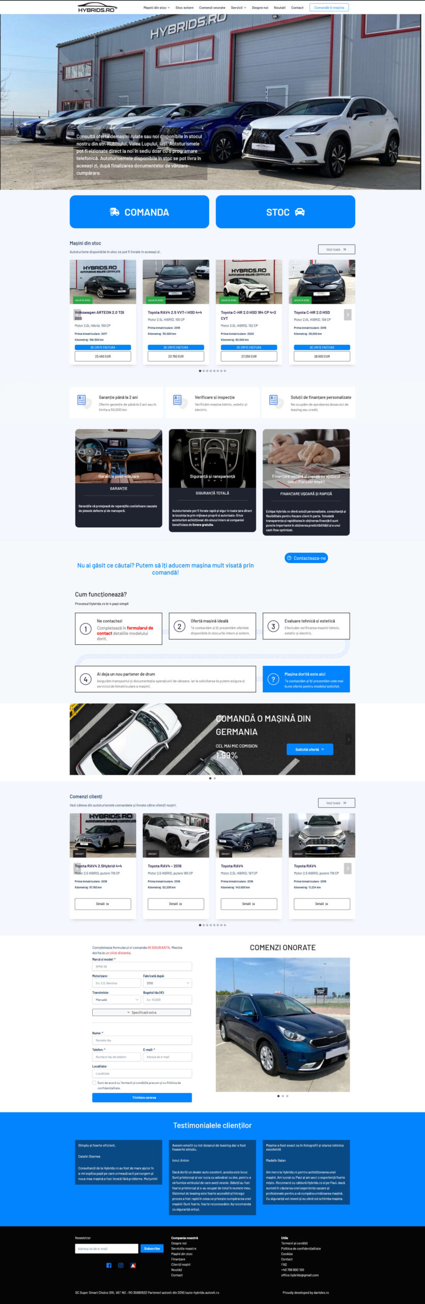 Magazin online Hybrids dezvoltat de DARKDEV