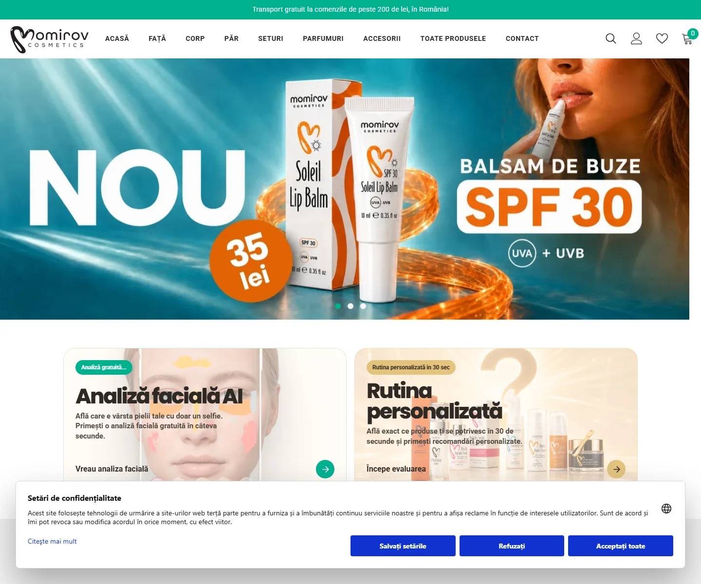 Magazin online Momirov pentru produse cosmetice