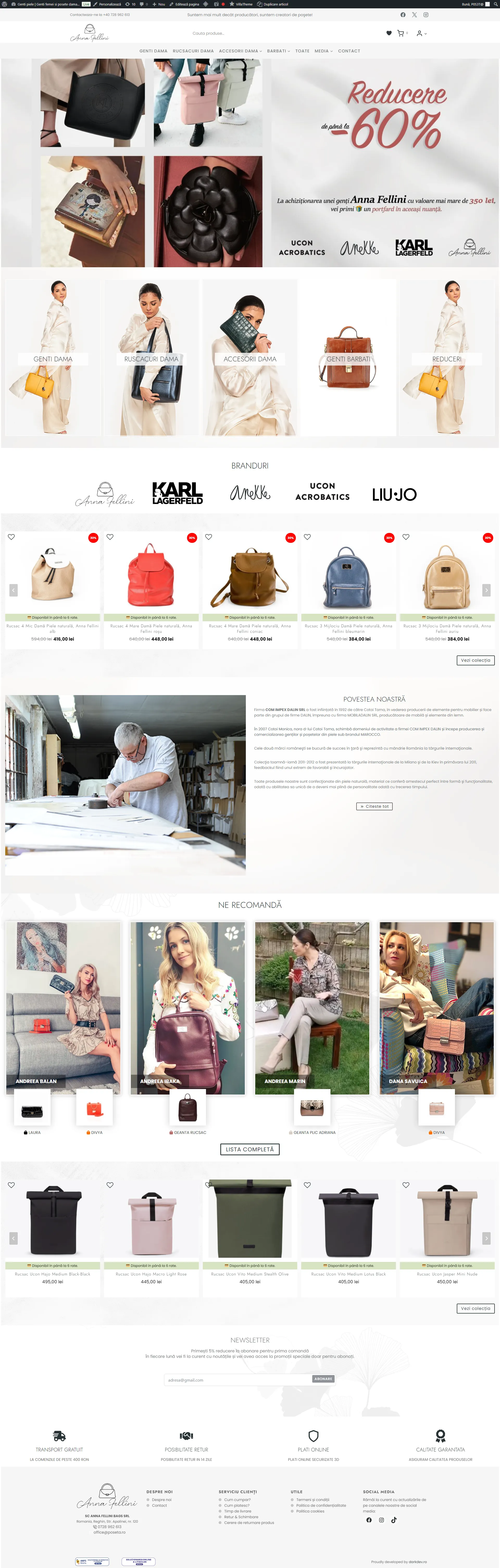 Magazin online Poșeta dezvoltat de DARKDEV