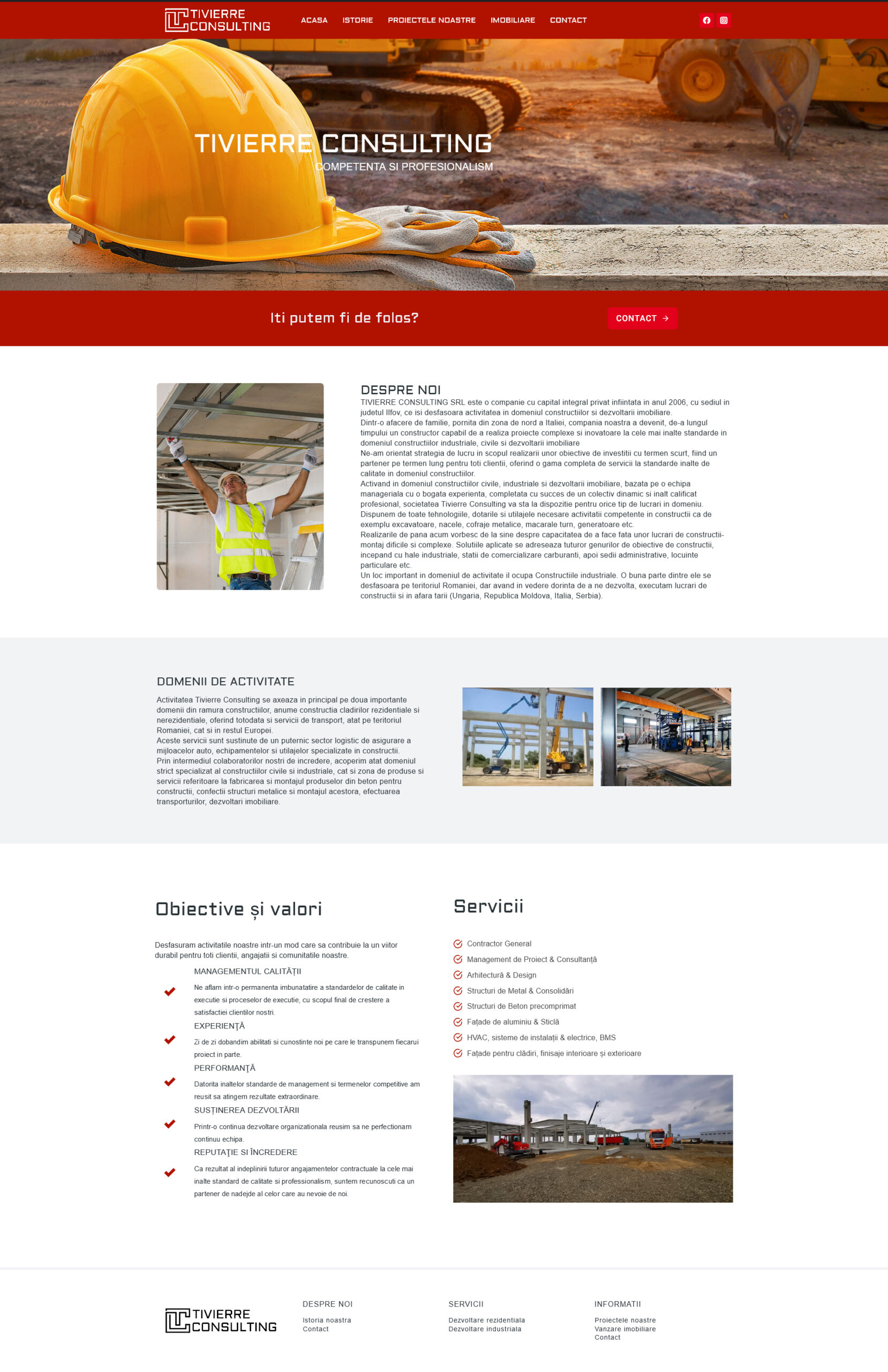 Site de prezentare Tivierre Consulting dezvoltat de DARKDEV