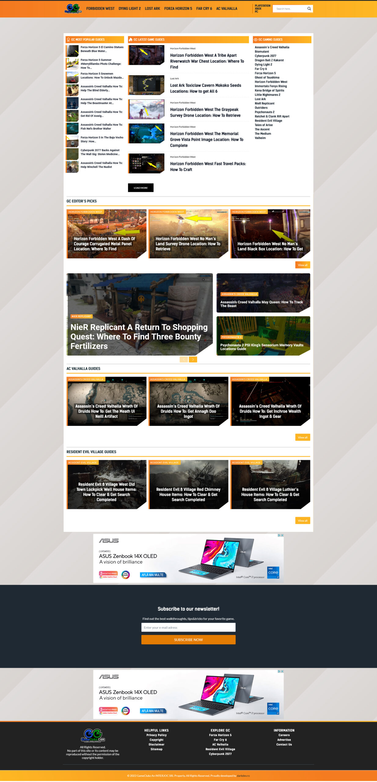 Blog Gameclubz dezvoltat de DARKDEV
